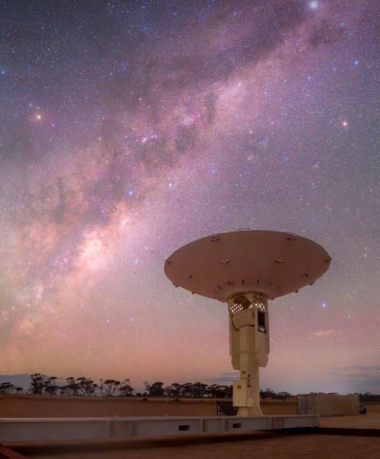 PRI reflector under the Milky Way